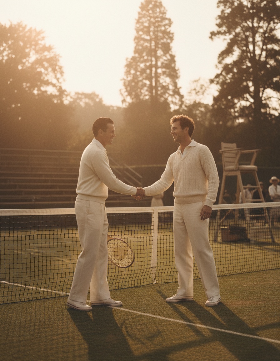 Players shaking hands
